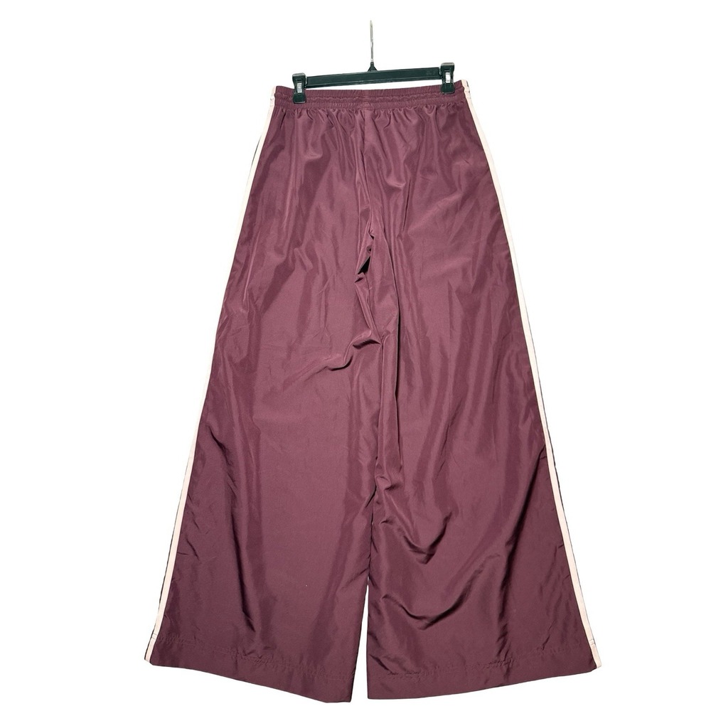 Adidas Women's Firebird Adilenium Track Pants sz SM Maroon Wide Leg Striped - Picture 3 of 7